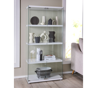 GALLERY DISPLAY CABINET 4 SHELF WHITE