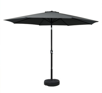 Aarush 3m Black Outdoor Umbrella Base Beach Pole Garden Tilt