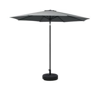 Aarush 2.7m Charcoal Umbrella w/ Base Pole Stand Garden Sun