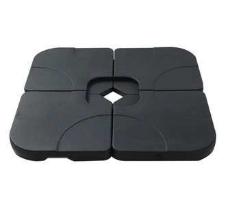 Aarush 50cm 4 Plates Black Outdoor Umbrella Base Stand Pod
