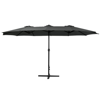 Aarush 4.57m Outdoor Umbrella Beach Pole Garden Tilt Black