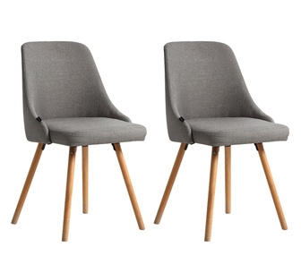 Set of 2 Abegail Grey Dining Chair