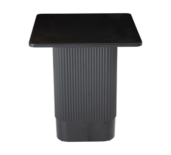 Acir Black Natural Side Table