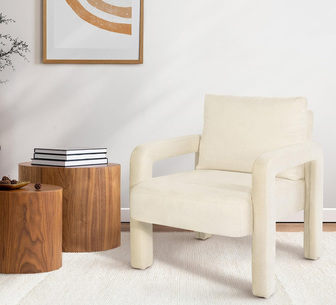 Set of 2 Sobel Beige Velvet Armchair
