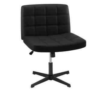 Aiko Armless Office Chair No Wheels Black