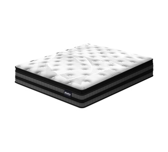 Airlite 22cm Queen White Euro Top Memory Foam Mattress