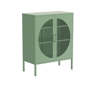 Aizel 2 Door Green Buffet Metal Sideboard