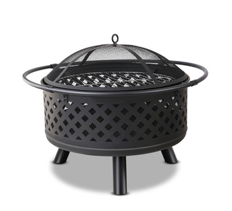 Blaze 76cm Black Fire Pit BBQ Grill