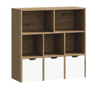 Albie Kids Bookcase With Storage Boxes Natural/White