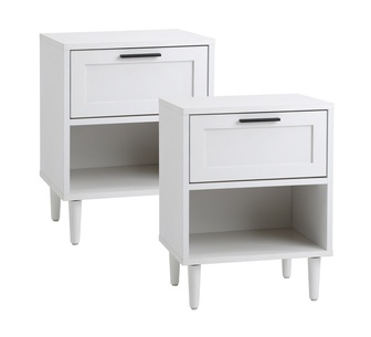 Aldgate Set of 2 Bedside Tables White