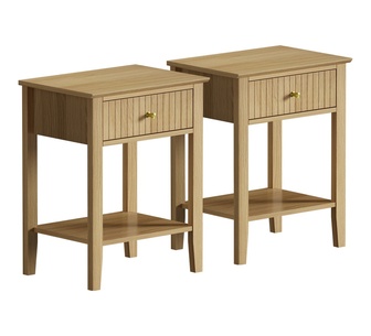 Aldana Set of 2 Bedside Tables Natural