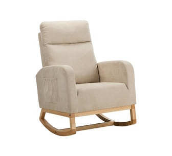 Alfion Beige Rocking Armchair