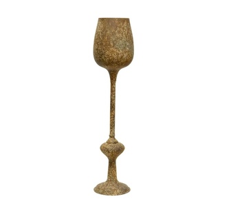Alix 55cm Rust Metal Vintage Goblet Vase