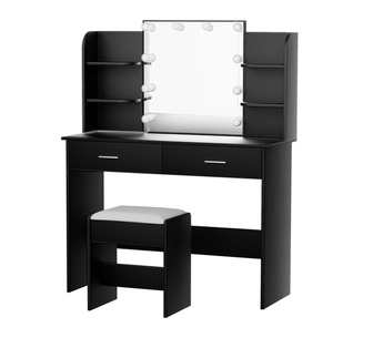 Alliona Dressing Table Set Black