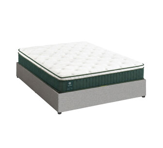 Alton Light Grey Bed Base & DeepSleep Double Mattress Set