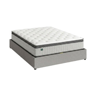 Alton Light Grey Bed Base & Napa Queen Mattress Set