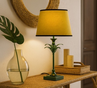 Altheris Green Palm Table Lamp