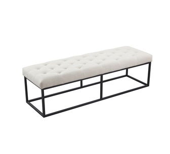 Andilaine Beige Ottoman Bench