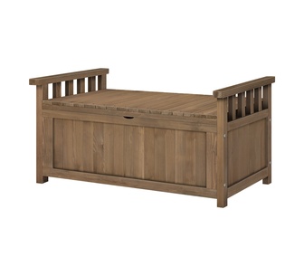Anet 160L Brown Fir Wood Outdoor Storage Bench