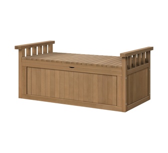 Anet 200L Natural Fir Wood Outdoor Storage Bench