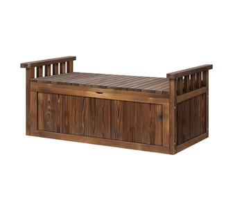 Anet 200L Charcoal Fir Wood Outdoor Storage Bench