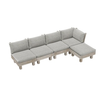 Aespa 5 Piece Beige Outdoor Lounge Setting