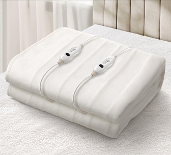 Maple Double White Polyester Fully Electric Blanket