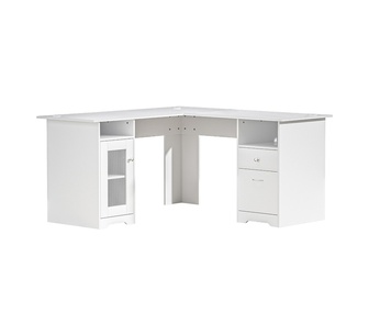 Aquano White Corner Desk