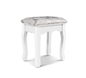 Arcton White Dressing Table Stool