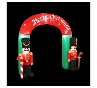 Holly Jolly 3M Christmas Inflatable Archwary Nutcracker Red