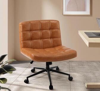 Ardyn Armless Office Chair w/ Wheels Brown
