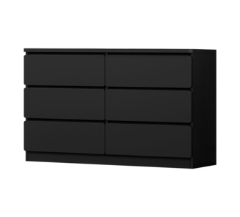 Arjun Black Chest of 6 Drawers