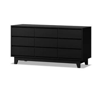 Avenor Black Chest of 9 Drawers