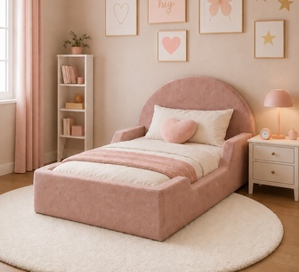 Artie Double Pink Compressed Bed Frame