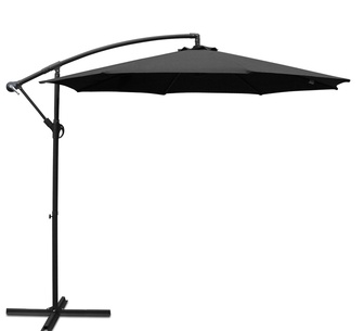 Aarush 3m Black Outdoor Cantilever Umbrella