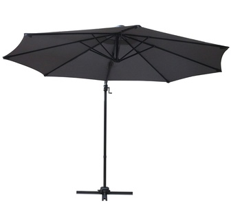Aarush 3m 360 Degree Tilt Charcoal Outdoor Umbrella
