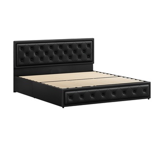 Arvin King Black PU Gas Lift Bed Frame