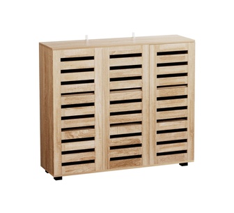 Arven Oak Shoe Rack Cabinet