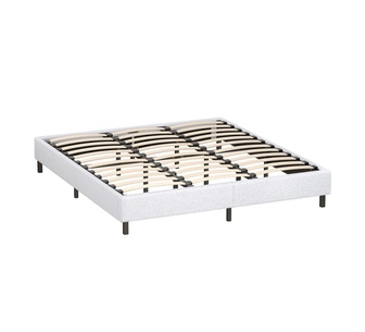 Ashe King White Boucle Bed Base