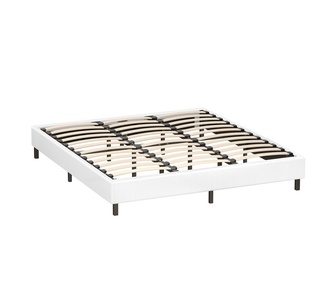 Ashe King White PU Bed Base