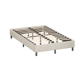 Ashe King Single Beige Fabric Bed Base