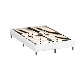 Ashe King Single White PU Bed Base
