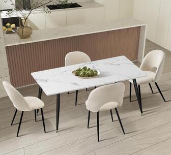 Ashlar 4-Seater Dining Table and Chairs Set