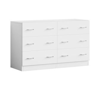 Ashtarte White Chest of 6 Drawers