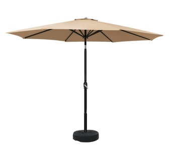 Aarush 3m Beige Outdoor Umbrella w/ Base Pole Tilt