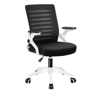 Natel Black & White Mesh Office Chair