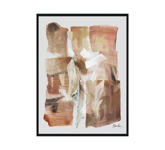 Auburn Abstract Canvas Painting Orange