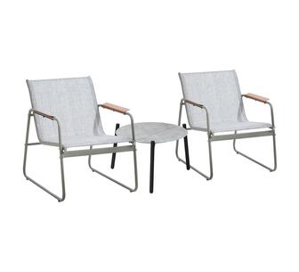 Aunira 2 Seater Outdoor Lounge Grey