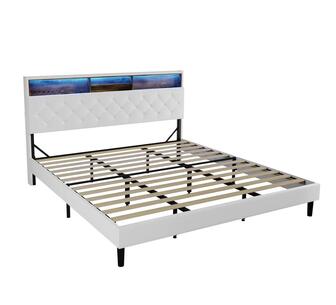 Auralia LED Bed King White