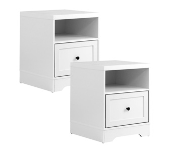 Aurora Set of 2 Bedside Tables White